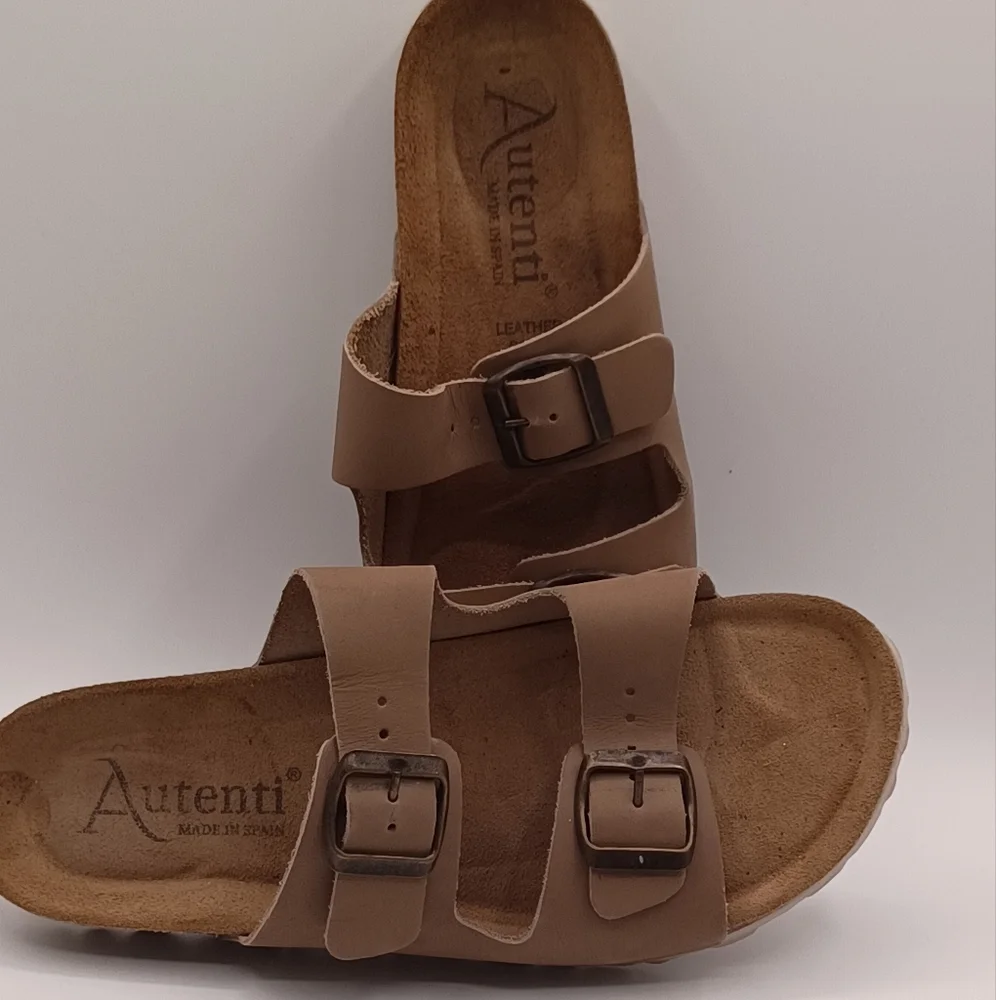 Autenti Leather Sandals w/ Double Straps - Picture 8 of 10
